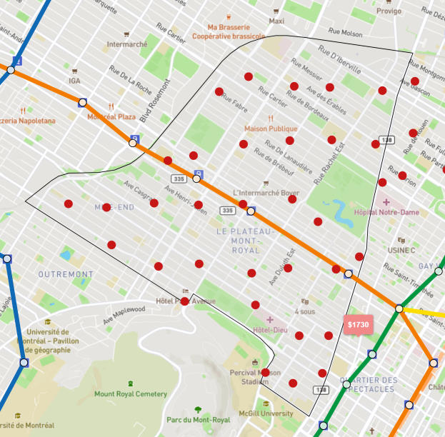 Appartogo Plateau-Mont-Royal Map