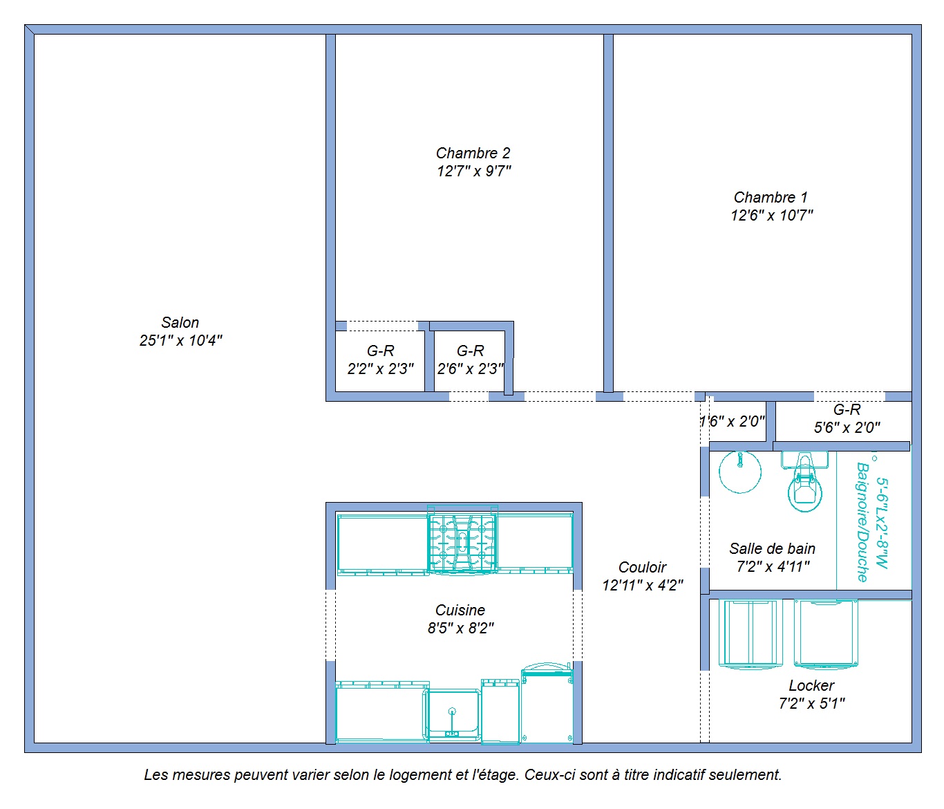 GRAND  4 1/2 Béton  Ensoleillé | 860391013