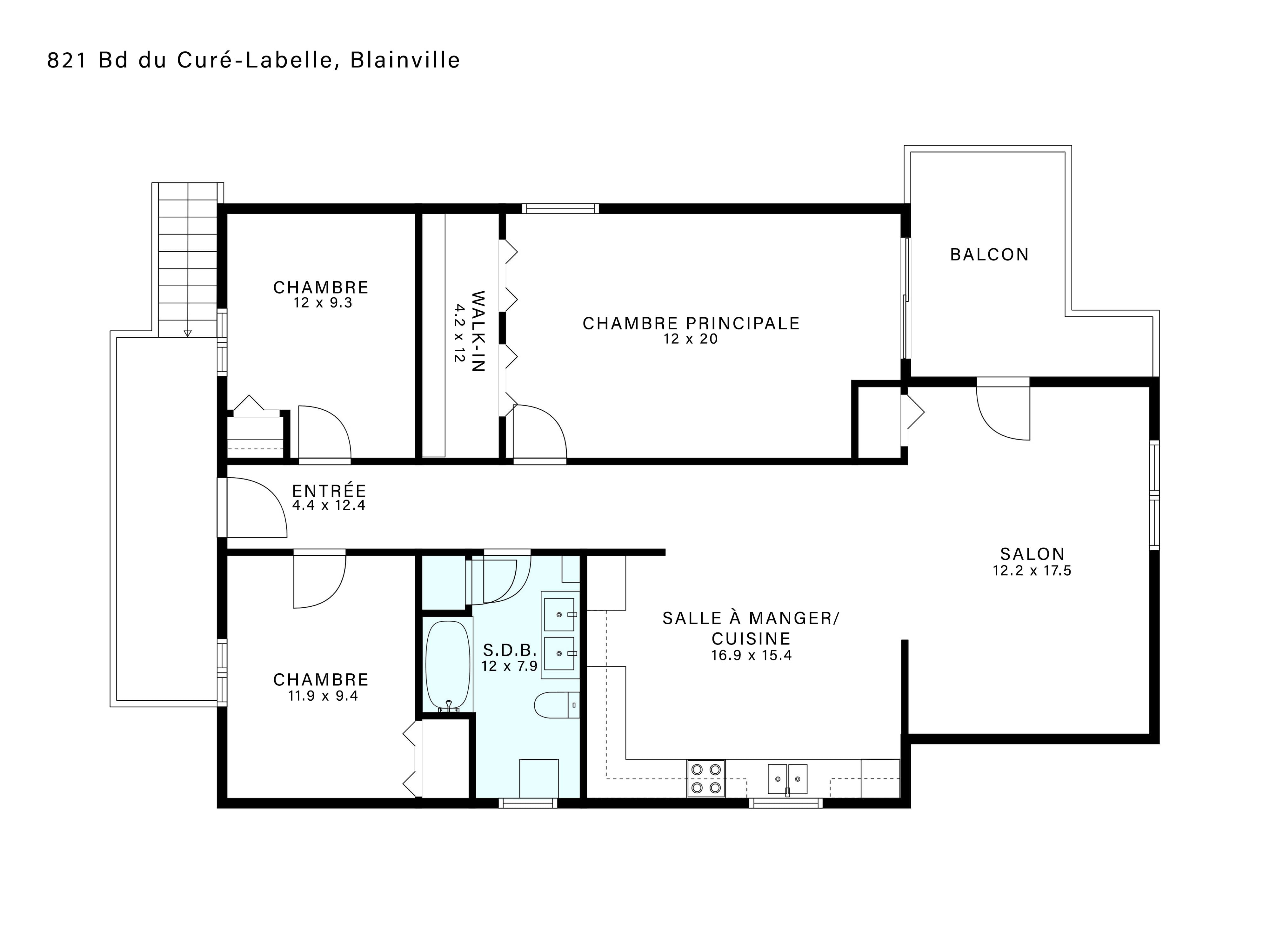 Grand 5 ½ moderne et lumineux à Blainville | 1682494962