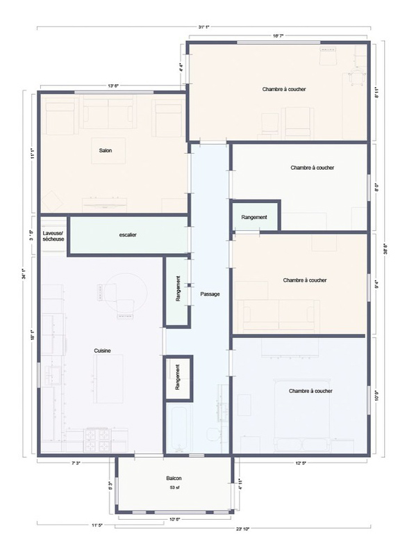 6 ½ (4 CHAMBRES) - À QUELQUES MINUTES DE MARCHE DU MÉTRO DU COLLÈGE - RÉNOVÉ EN 2025 / 6 ¼ (4 BEDROOMS) – FEW MINUTES FROM METRO DU COLLEGE - RENOVATED IN 2025 | 1443569434