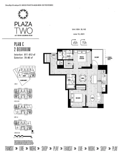 2 Bed | 2 Bath Condo for Rent at King George Plaza II – Prime Surrey Location | 13745 George Junction, Surrey | 2912684