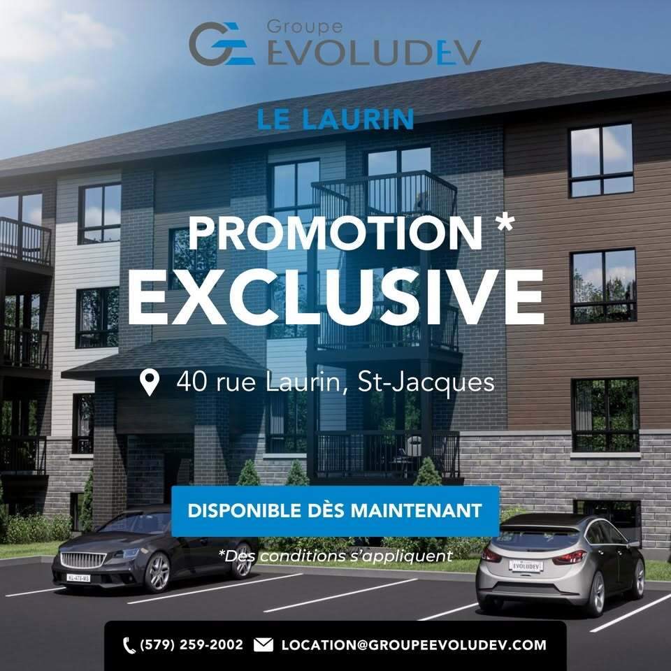 Le Laurin | 4 ½ - 5 ½ Récents à Louer, Saint-Jacques | 2846584