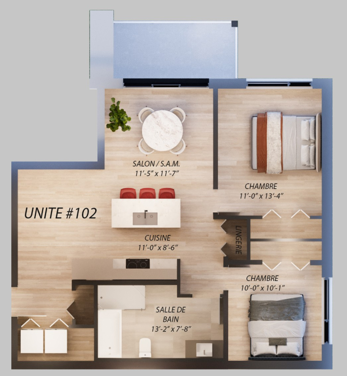 Logement Neuf - 2 Ch. - Tout Inclus | 2847382
