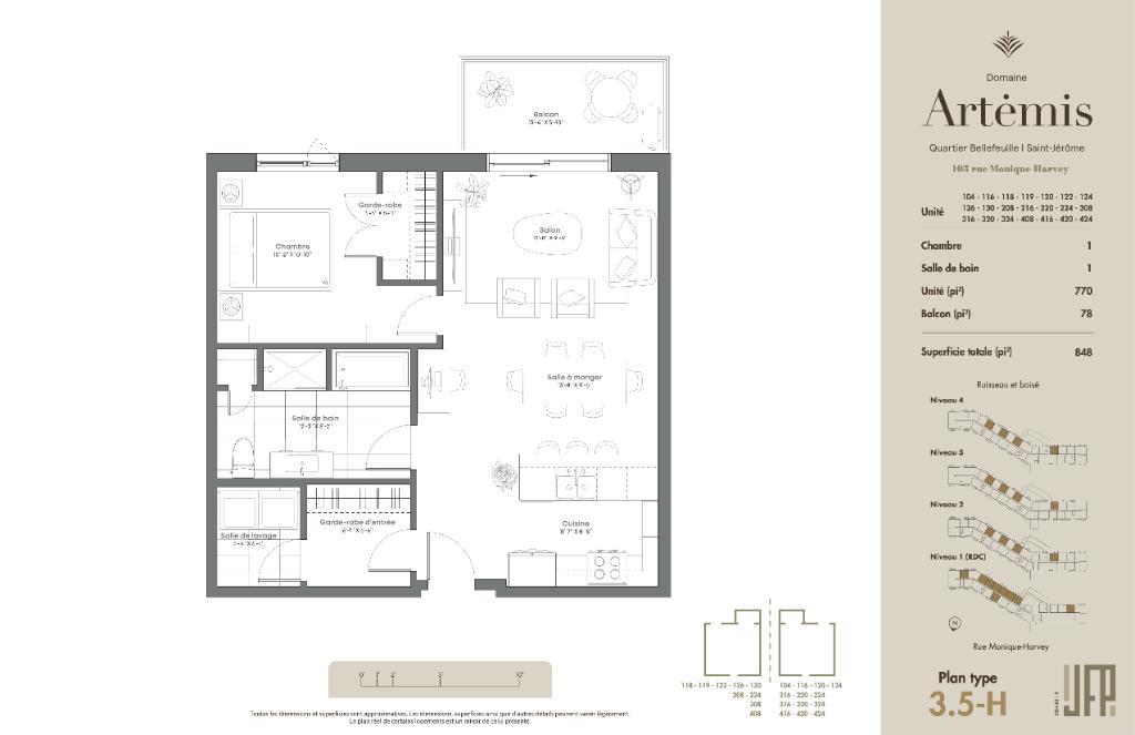 Domaine Artémis 3 1/2 neufs à louer 55 ans et + St-Jérôme - Condo / appartement / logement | 2860018