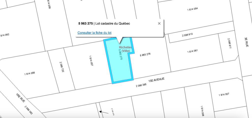 Terrain résidentiel à vendre à Richelieu | 2892401