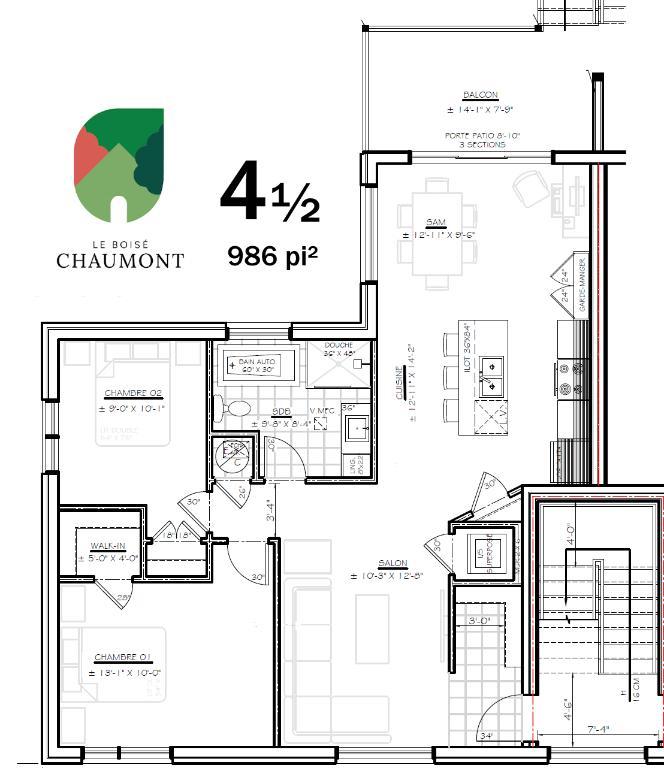 4½ neuf avec garage à louer, Bellefeuille, Saint-Jérôme | 2895717