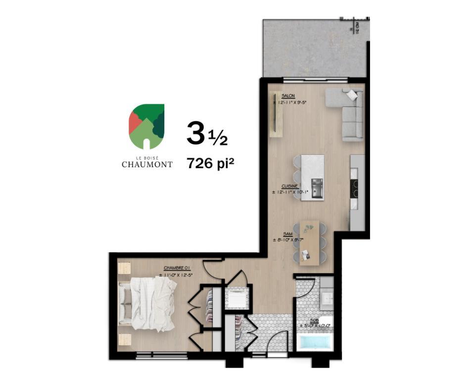 3½ neuf à louer, Bellefeuille, Saint-Jérôme, DÉCEMBRE | 2897732