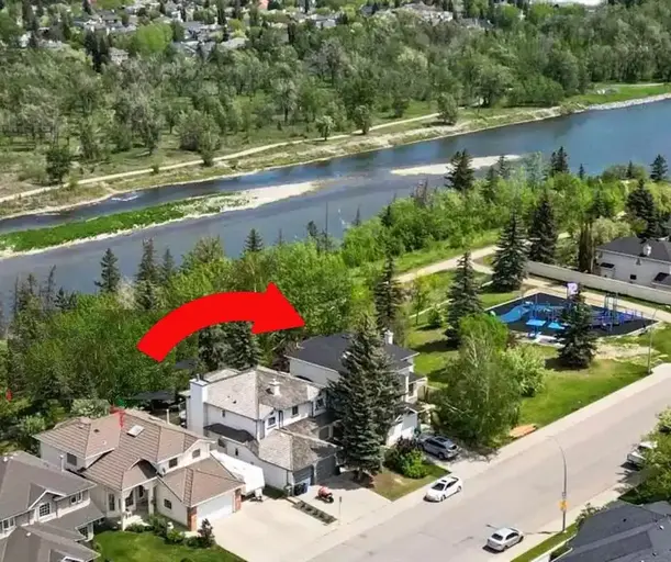3 story, with separate basement suite  bow river as backyard and kids playground | 226 Diamond Drive Southeast, Calgary | 2900809