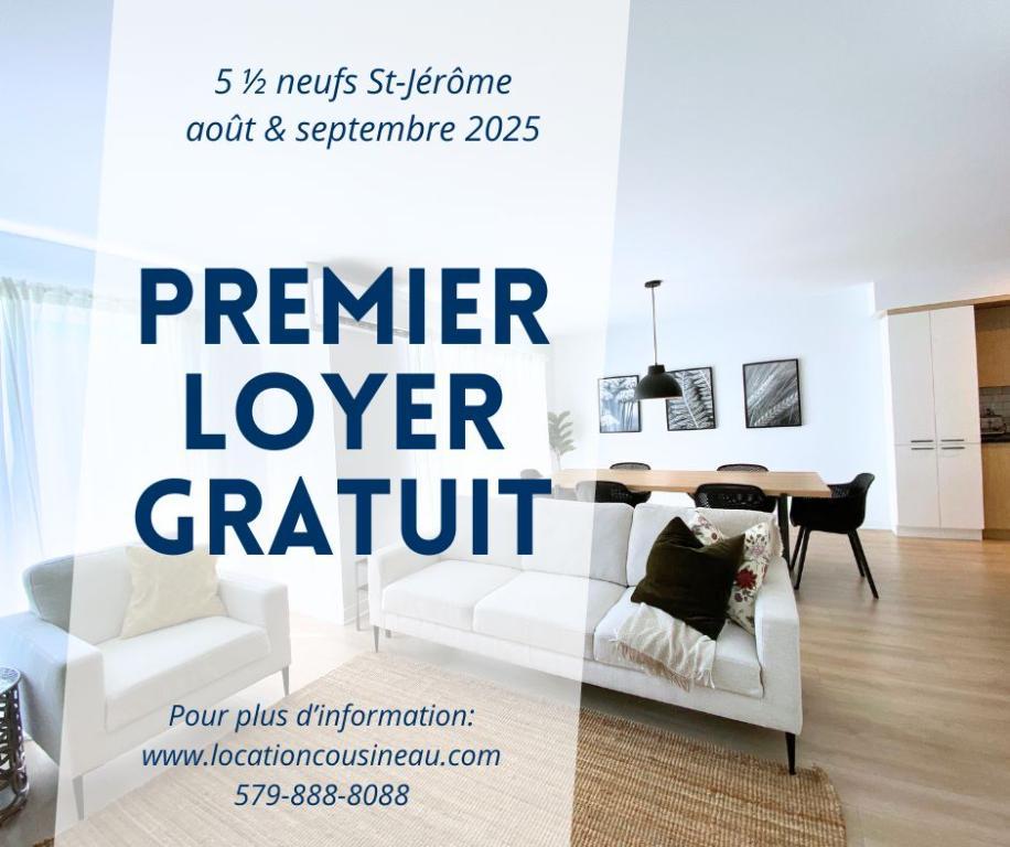 Logement 5 1/2 - Août/Septembre 2025 - St-Jérôme | 2938969