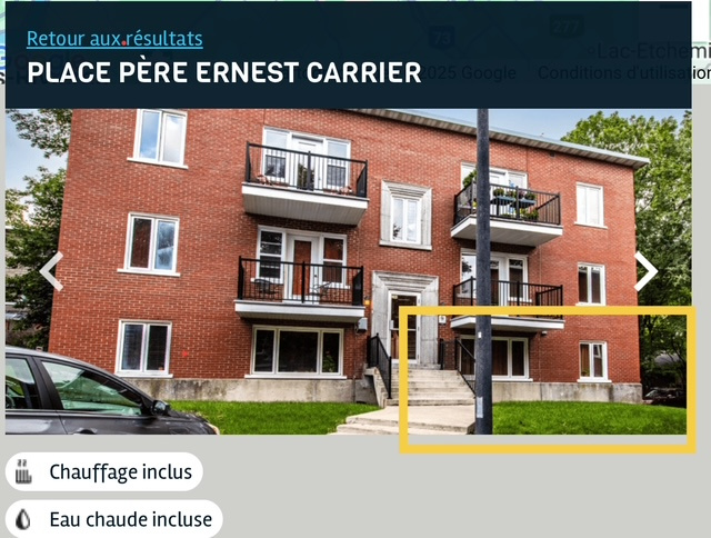 4 1/2 Secteur SAINTE-FOY Dispo 1er Août | 2945074