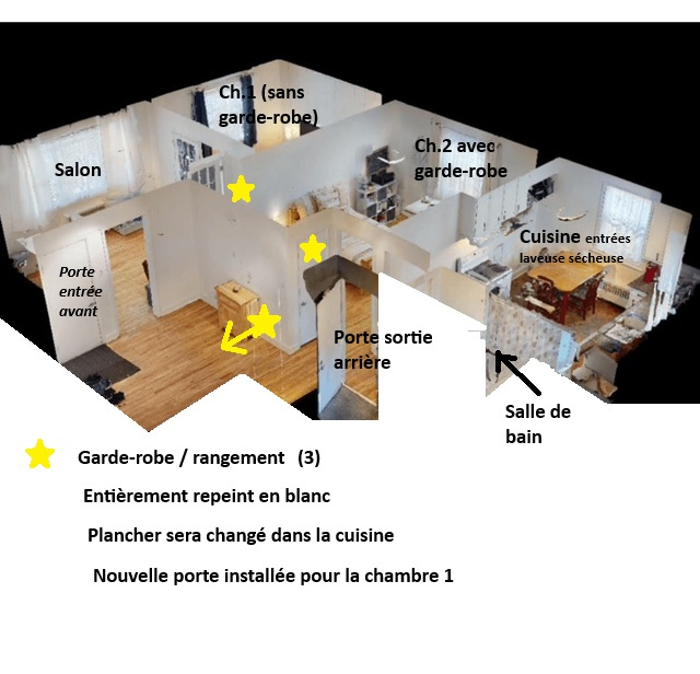 4 1/2 Secteur SAINTE-FOY Dispo 1er Août | 2945074