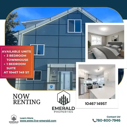 Great Location - One, Two and Three Bedroom Townhomes and Suites | 10467 149 Street, Edmonton | 2966261