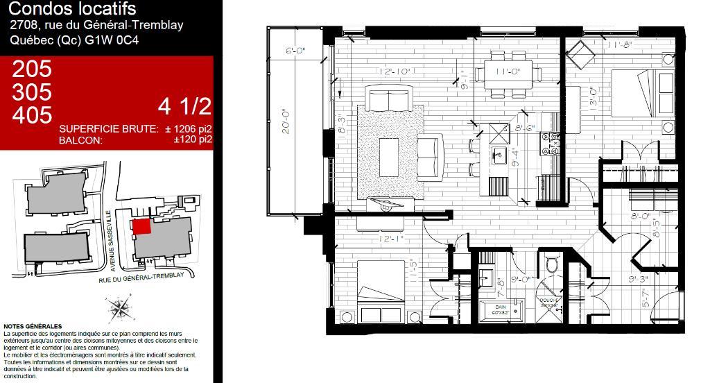 Cession 4 ½ lumineux à Ste-Foy – Dispo 1er oct. + Prime de 3832$ | 2952244