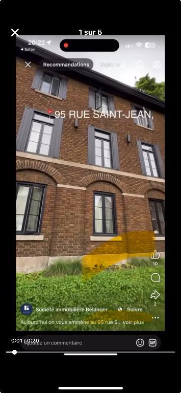 Studio Cession de bail vieux Québec | 2999175