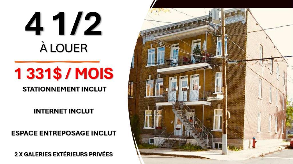 ! 4 1/2 À LOUER – MULTIPLES INCLUSIONS ! | 2990997