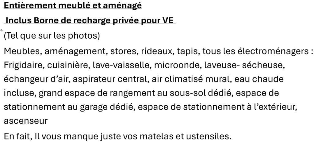 a louer Ste-Julie-1275pi²- Incluant électroménagers, meubles, Borne de recharge VE, Garage | 3002044