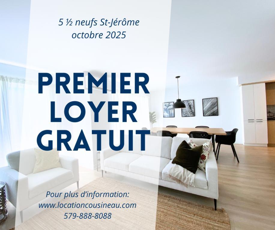 Logement 5 1/2 - Octobre 2025 - Saint-Jérôme | 3002652