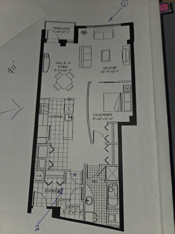 appartement 3 1/2 | 3033958