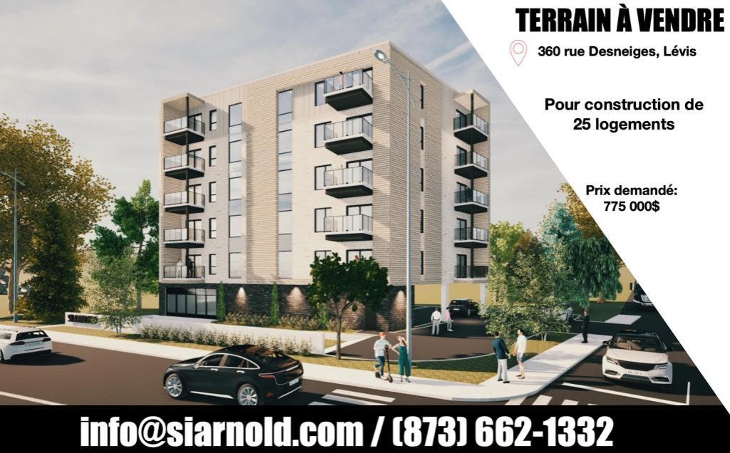 Terrain pour construction de 25 logements à vendre- Lévis | 3036667