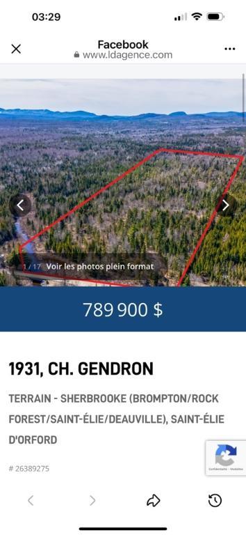 Terrain Sherbrooke ch Gendron | 3049106