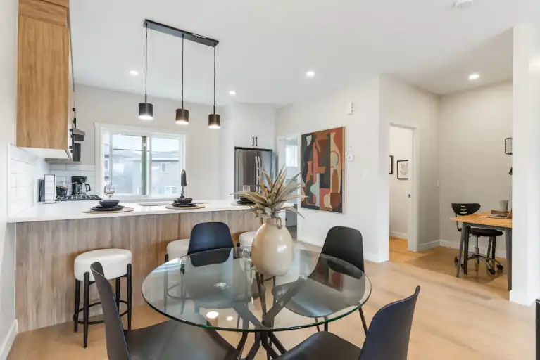 Stunning NEW FURNISHED Townhome In Vibrant Orchards Community W/ Double Garage! | 8051 Orchards Green Southwest, Edmonton | 3038160