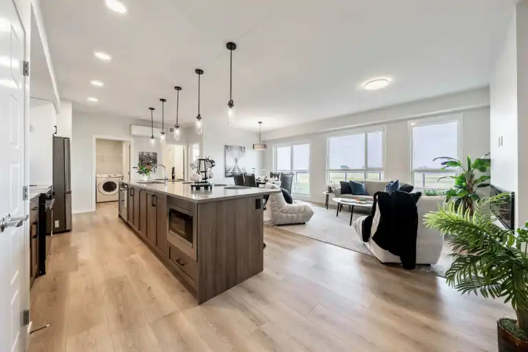 Luxury 2-Bed + Den with AC, Fireplace & Stunning Foothills Views | 2205 - 550 Belmont Street Southwest, Calgary | 3065270