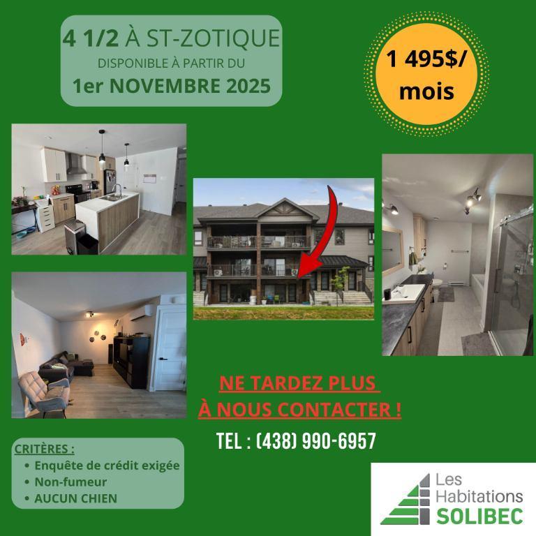 Logement 4 1/2 à louer (1ER NOVEMBRE 2025) | 3086133