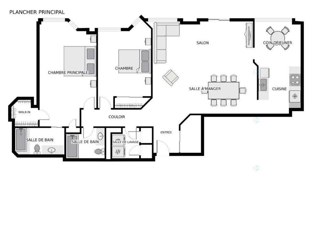 Huge 2 bdr, 2 bath, next to Concordia University, Pool, Gym, Garage - Condo / apartment for rent Montreal Ville-Marie | 3086780