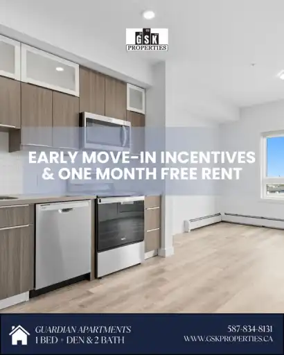 BRAND NEW 1 BED + DEN & 2 BATH APARTMENT FOR RENT | 2010 Guardian Road Northwest, Edmonton | 3088255