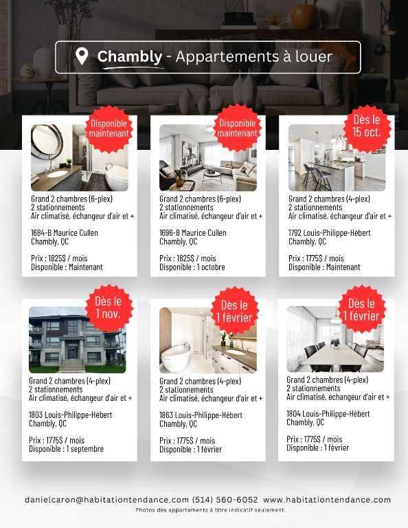 Appartements à louer Chambly | 3095958