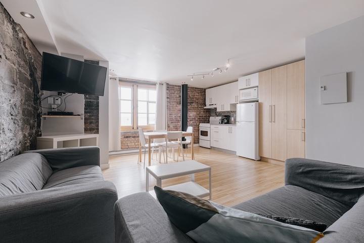 Loft entièrement meublé à louer Vieux-Québec février 2026 | 3121574