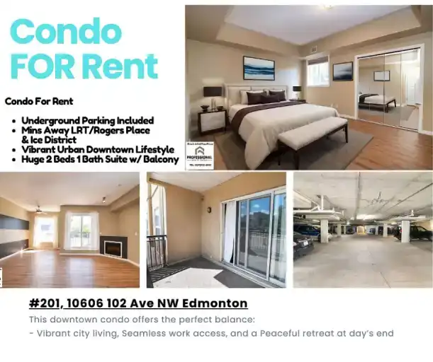 Stylish Downtown Condo – 1 Bed | 1 Bath | Underground Parking | 10606 84 Avenue Northwest, Edmonton | 3122213