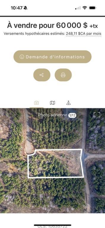 Terrain à vendre au lac saguay | 3128451