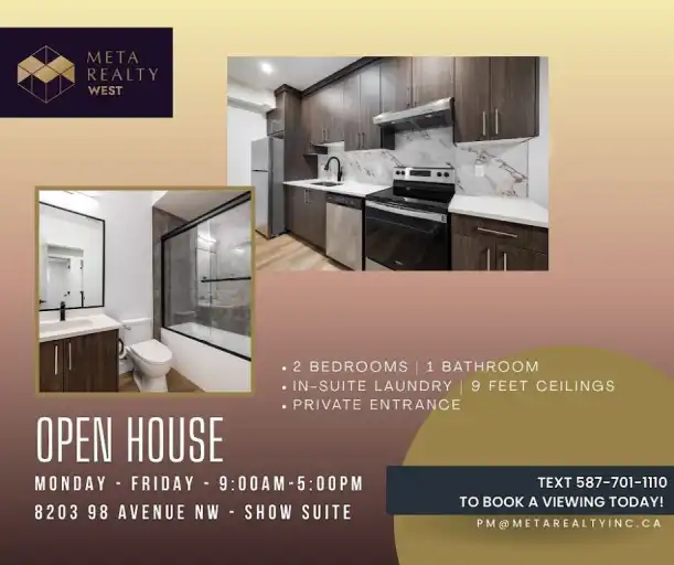 New 2-Bed, 1 Bath, Basement Suite Near Near King Edward Park & Millcreek Ravine | 9232 85 Street, Edmonton | 3140368