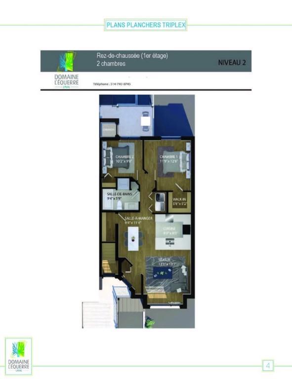 Magnifique condo 4 ½ – 1050 pi² | 3147438