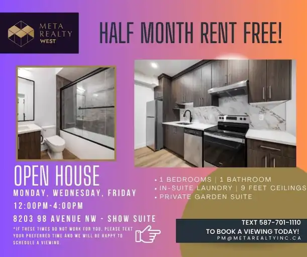 ✨ Brand New Luxury 1-Bed Laneway Suite – Open Concept Living near U of A & Whyte | 8719 77 Avenue Northwest, Edmonton | 3147663