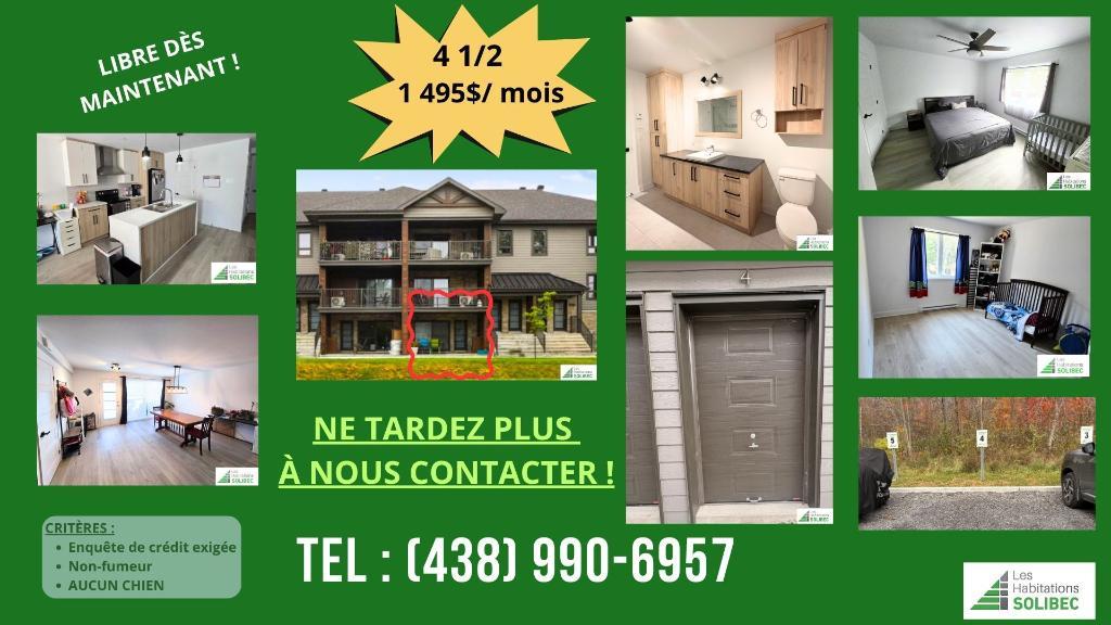 4 1/2 À Louer IMMÉDIATEMENT ! | 3153500