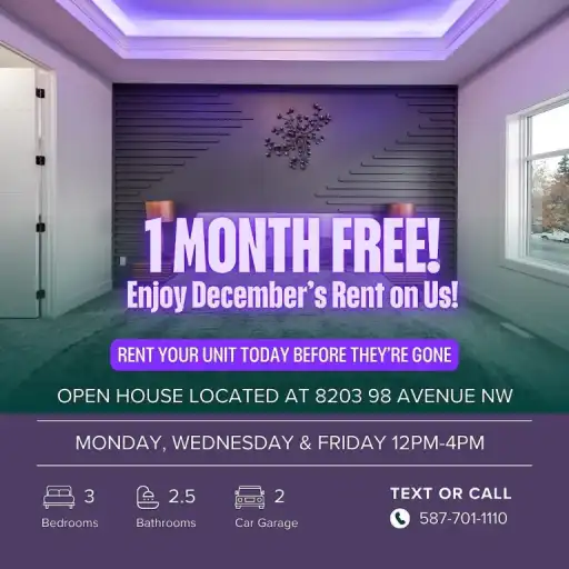 1 MONTH FREE!  New 3-Bed, 2.5 Bath, Cozy Home Near U of A Campus | 9337 87 Avenue Northwest, Edmonton | 3166346