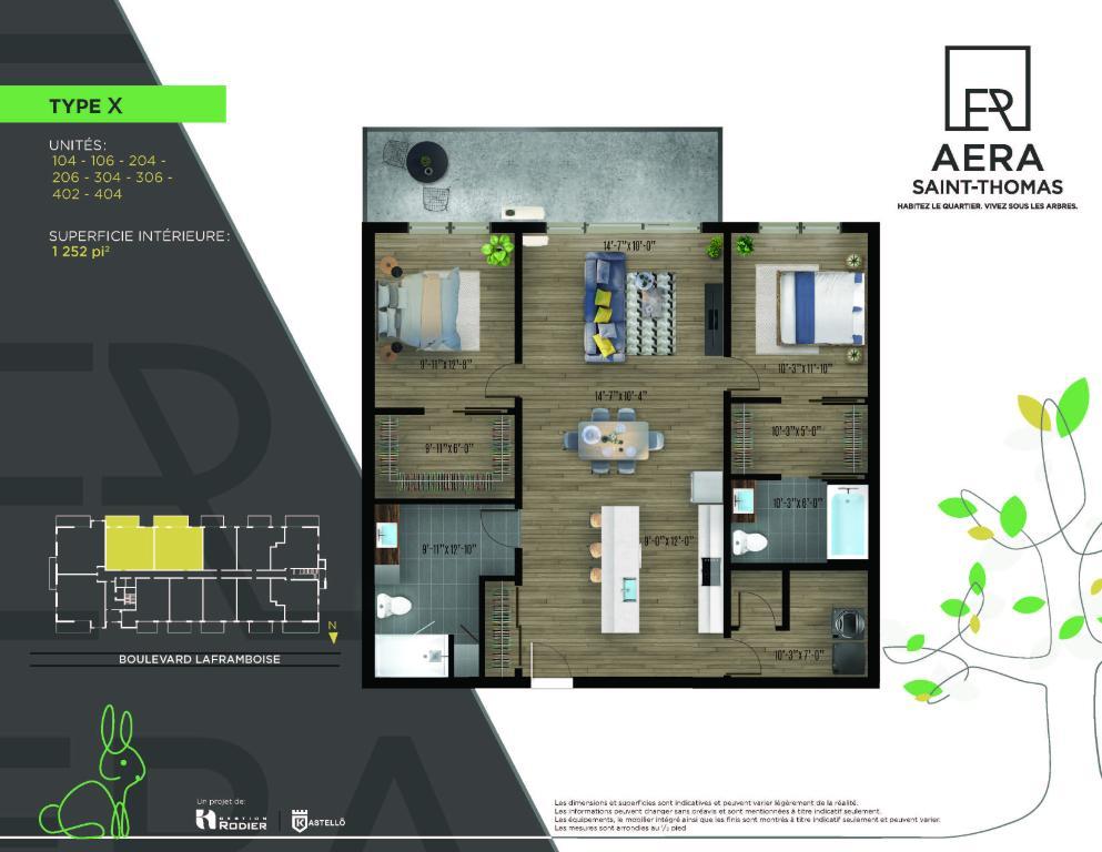 Aera St-Thomas Condo 4 1/2 pour 1er dec St-Hyacinthe à louer - appartement / logement | 3158020