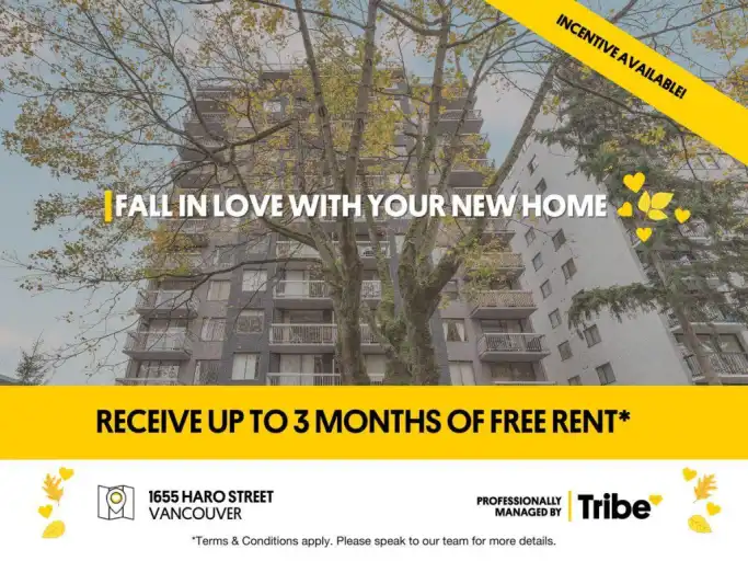 1655 Haro Street- Up to 3 Months Free! | 1655 Haro Street, Vancouver | 3165990
