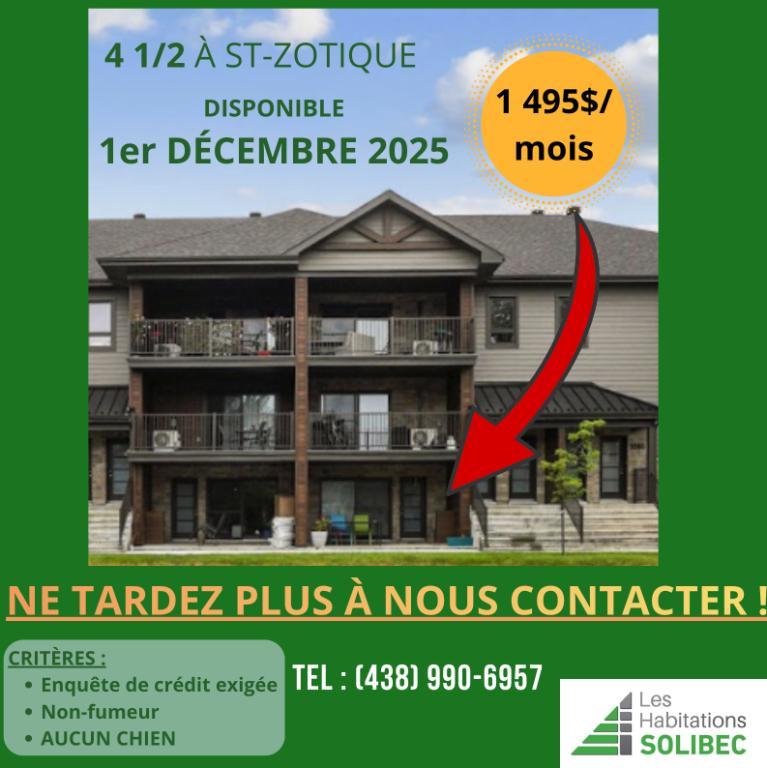 4 1/2 À Louer 1er Décembre 2025 | 3175635
