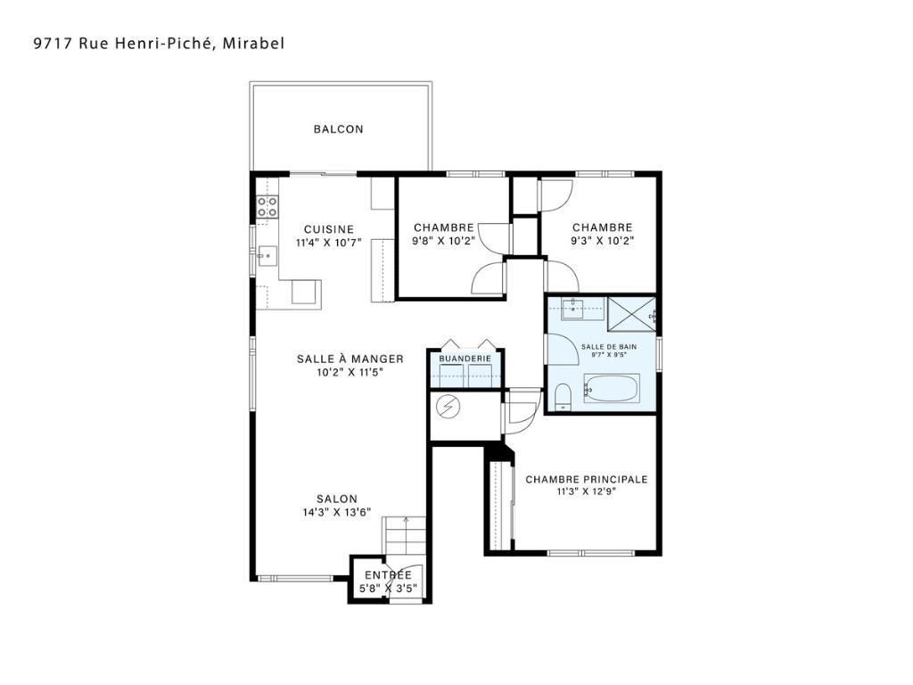 Grand 5 ½ à louer – Mirabel (secteur St-Canut) Superbe appartement lumineux de 1 260 pi² | 3181266