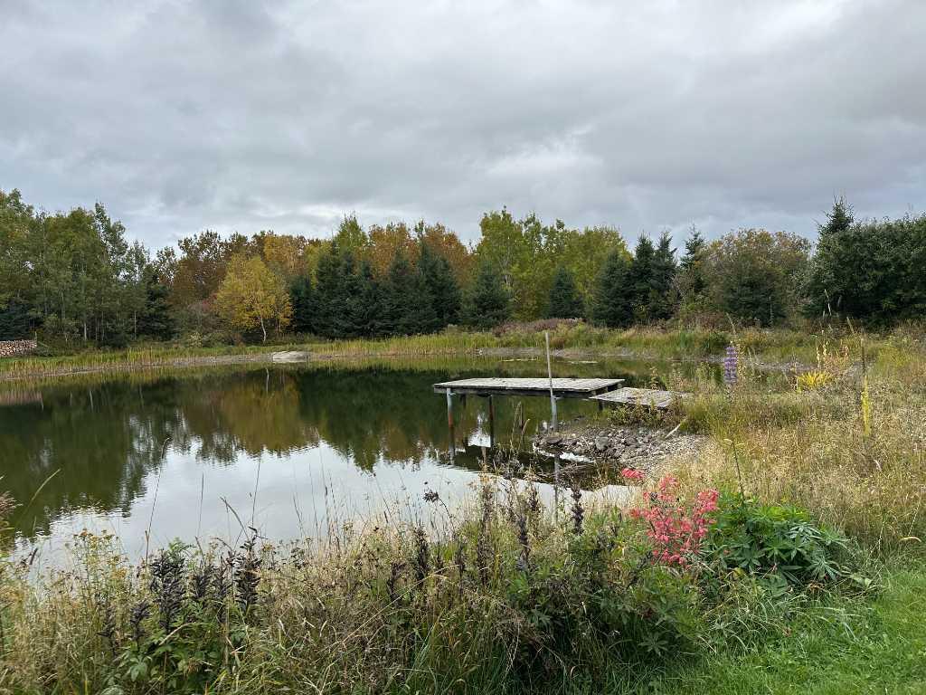 Terre avec grange et lac | 3181776