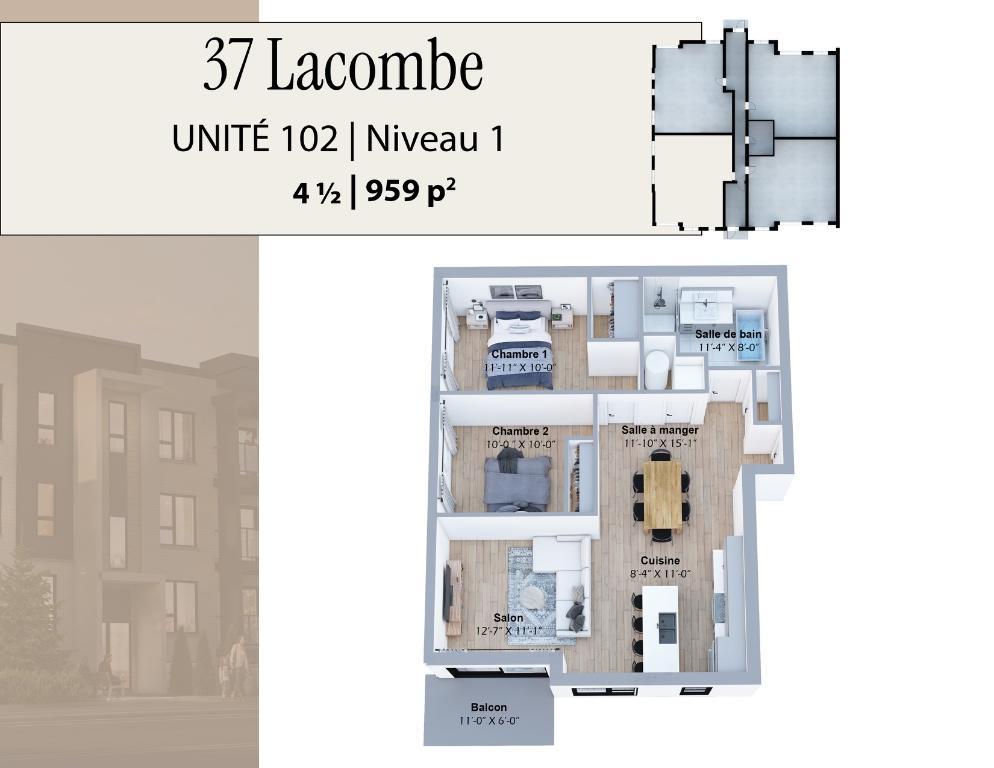 Nouveau projet ! 37-39 boul Lacombe, Repentigny - 4 ½ – 945 pi2 à 1072 pi2 À partir de 1825$/mois=1670$ (option avec coin bureau et/ou salle d’eau) | 3182857