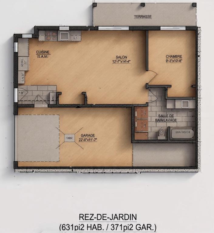 3 1/2 AVEC GARAGE REZ-DE-JARDINS SAINTE-SOPHIE (BORD DE L'EAU) | 3185076