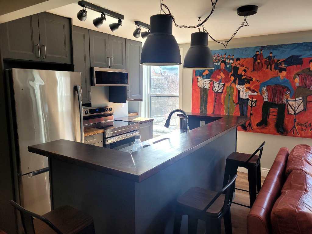 superbe Condo-loft 3 1/2 meublé et entièrement rénové à 5 minutes du métro joliette avec wifi, électtricité et chauffage inclus | 3187243