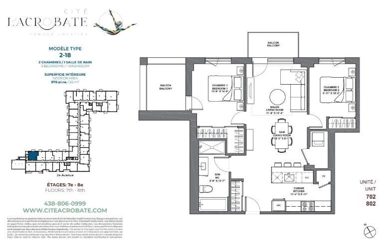 2 CH - 1 SDB - Montreal - $2,195 /mo | 3187773