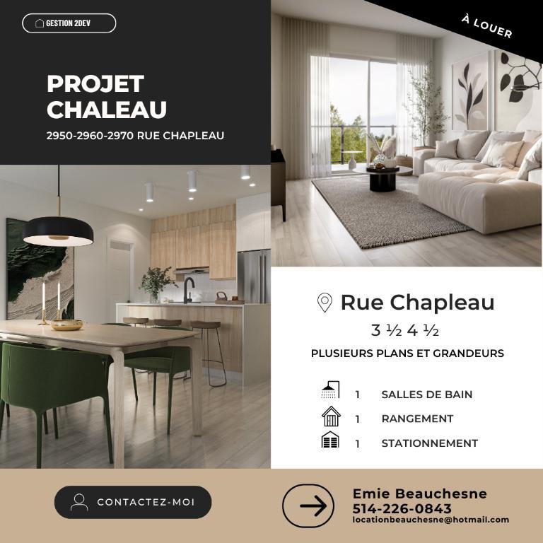 appartement 4 1/2 à louer | 3190260