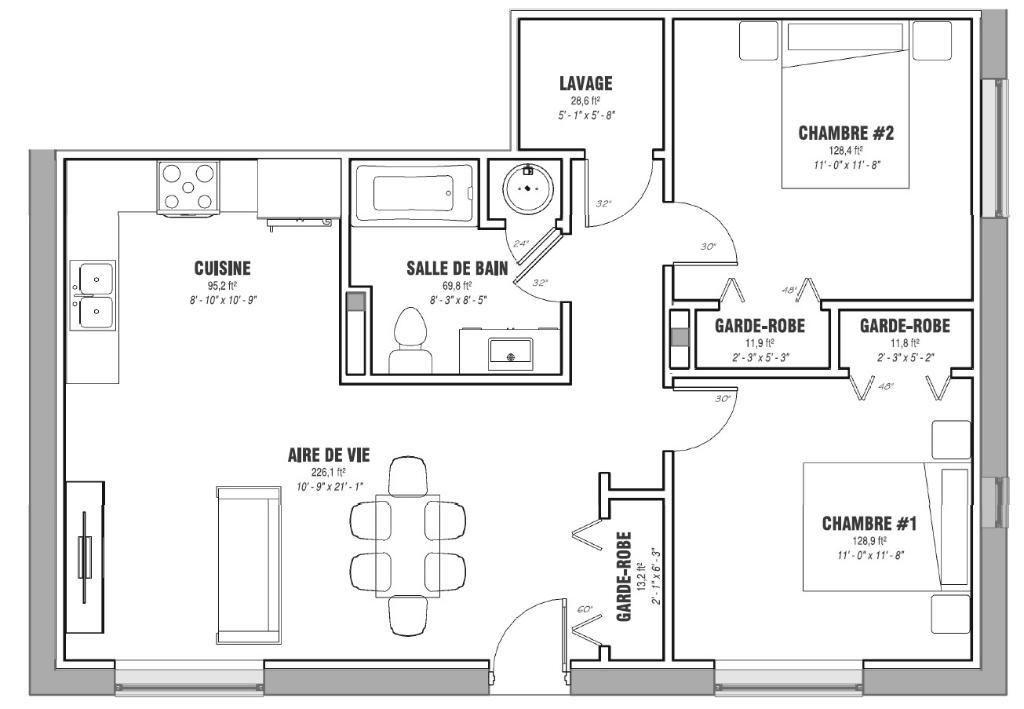 Logement Neuf (4½) Dans Un Triplex | 3197911