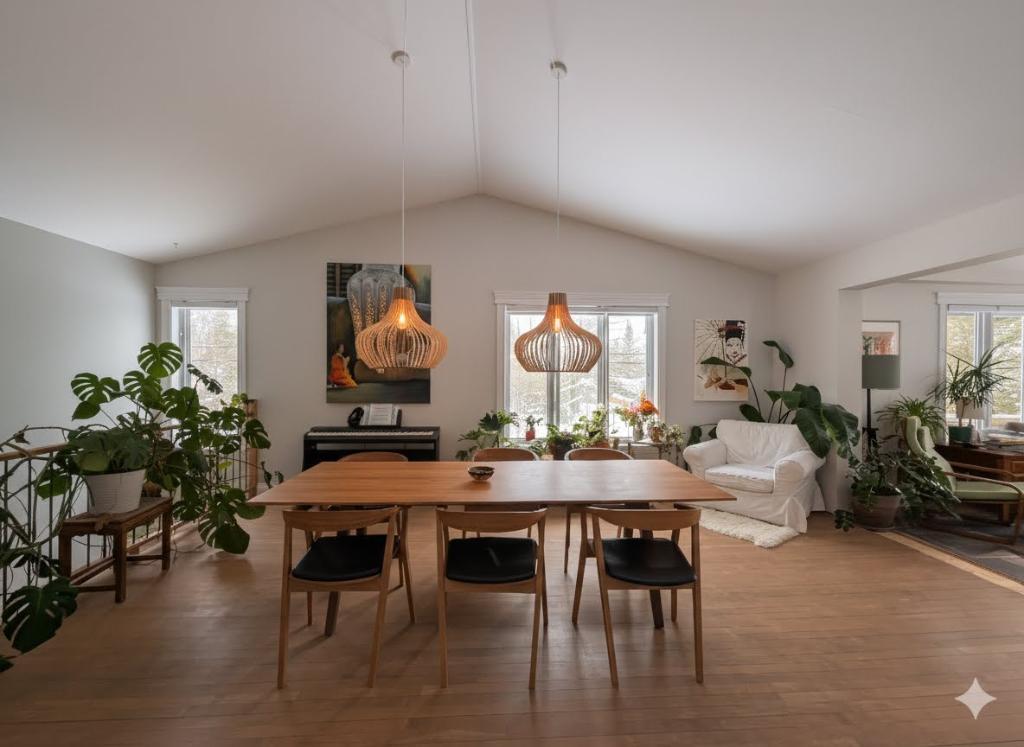 Maison à louer Estrie : Orford (Montagnac) 4 chambres; 2 SB; salle familiale ;piscine creusée chauffée; SPA. Entièrement meublée. Dispo 1er Juin 2026. | 3199953